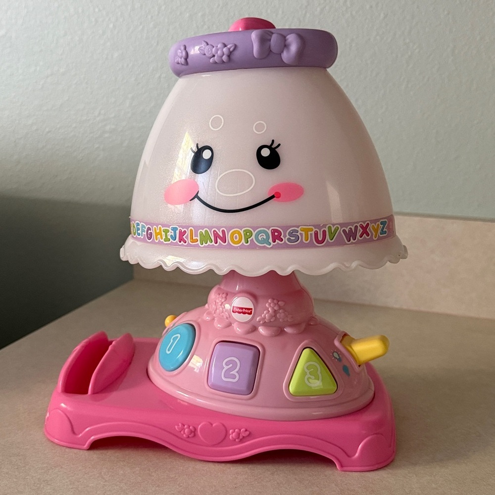 Fisher-Price Laugh & Learn My Pretty Interactive Learning Lamp Pink and Purple - Picture 6 of 8